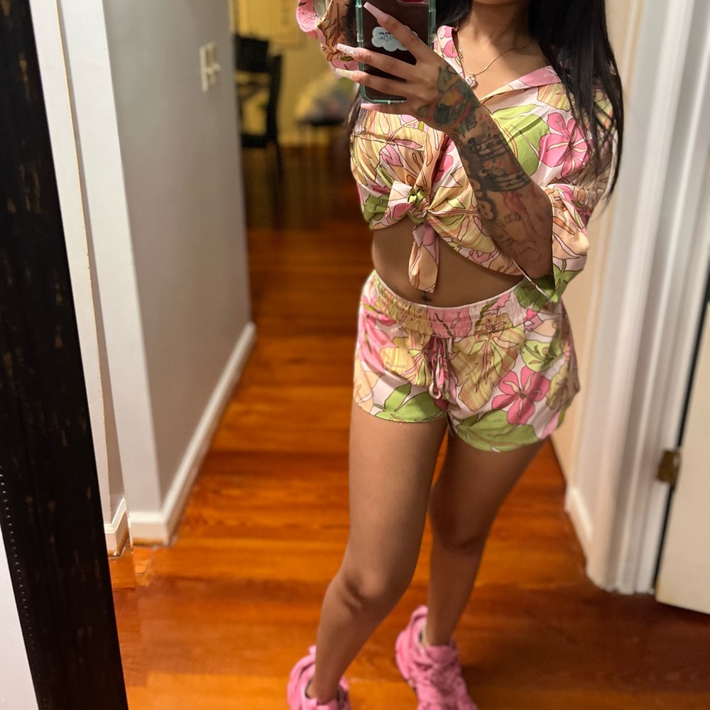2 piece floral set